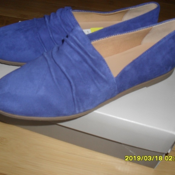 Franco Sarto Blue Suede Shoes Sz 8 - Picture 2 of 3